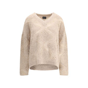V-ringad tröja i en blandning av cashmere och alpaca