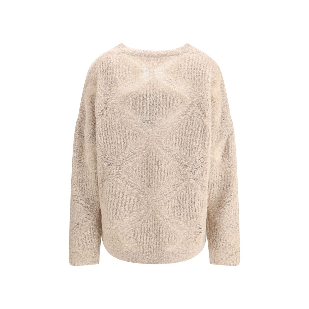 V-ringad tröja i en blandning av cashmere och alpaca