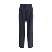 Gray Fleece Wool Casual Pants