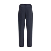 Gray Fleece Wool Casual Pants