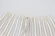 White Stripes Silk Lounge Trouser Pants