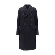 Black Fleece Wool Coat
