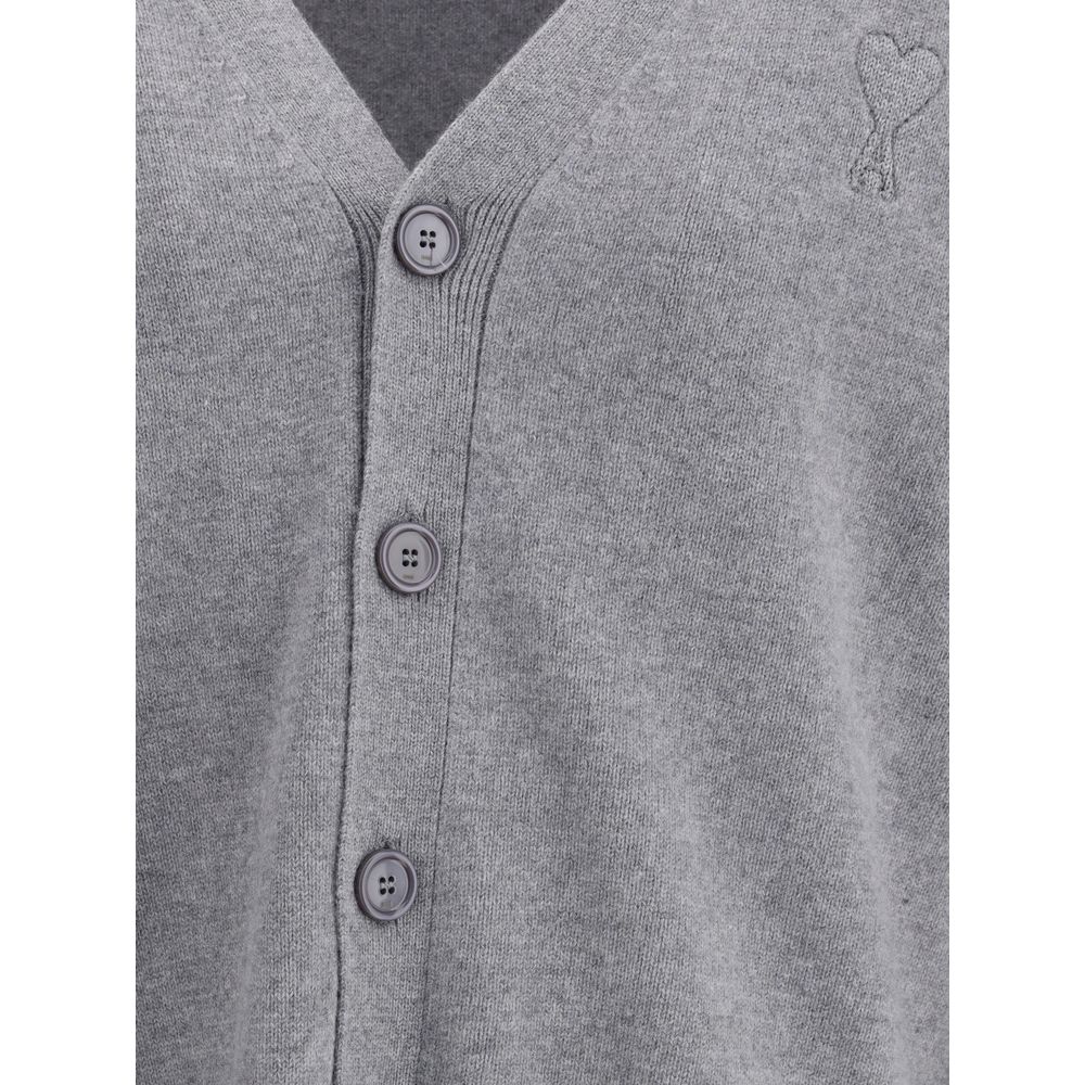 Gray Wool Cardigan