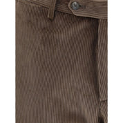Brown Cotton Two-Piece Suit