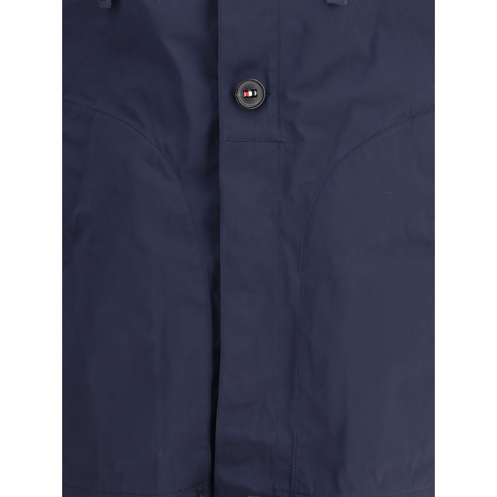 Blue Polyester Shell Jacket