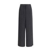 Wide-leg silk Pants with strass