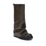 Brown Calf Leather Bos Taurus Ankle Boots
