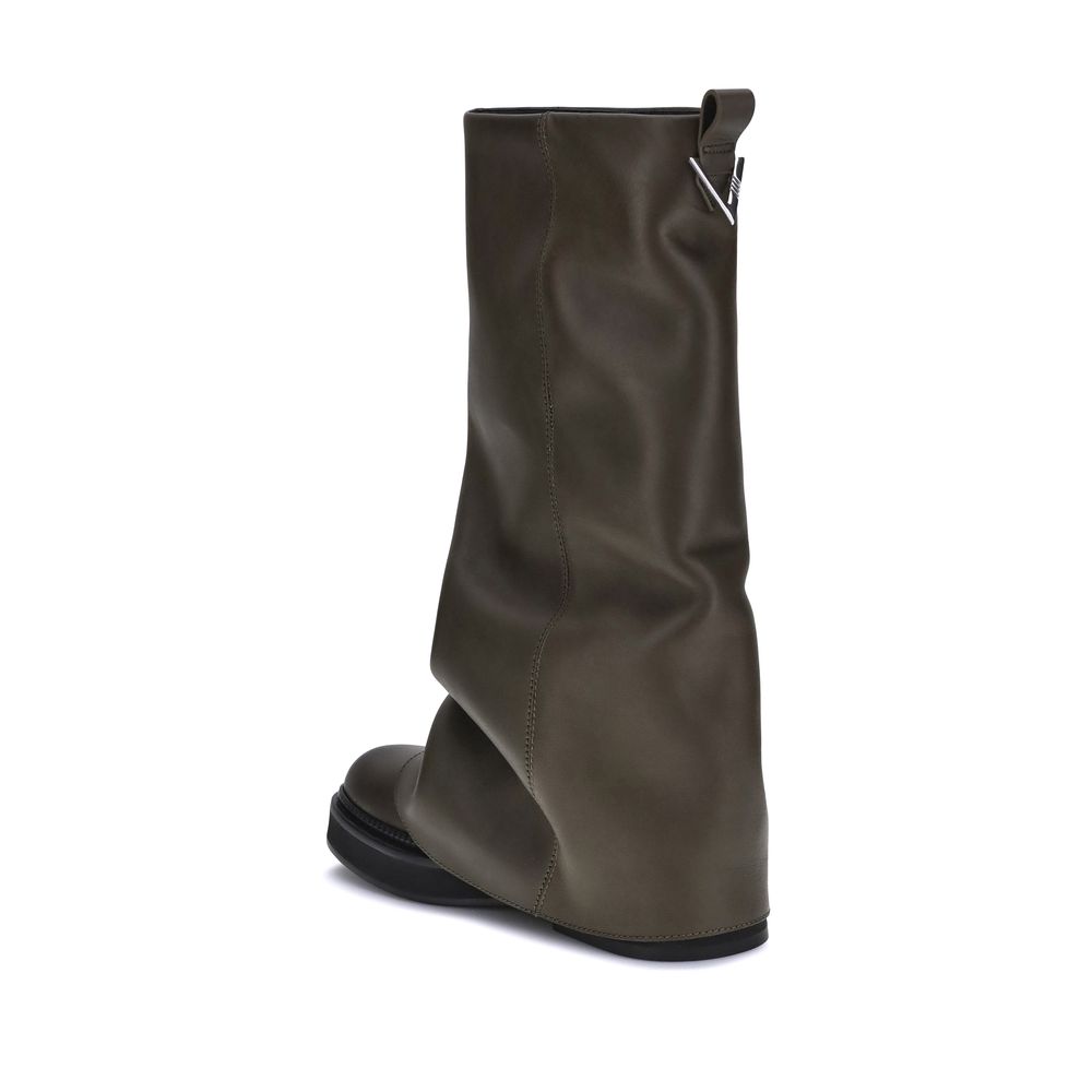 Brown Calf Leather Bos Taurus Ankle Boots