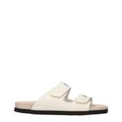 Beige Leather Slippers
