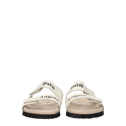 Beige Leather Slippers