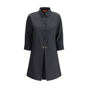 Gray Wool Casual Dress