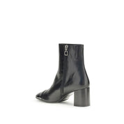 Black Leather Ankle Boots