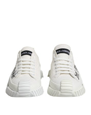White Logo Graffiti Low Top Sneakers Shoes