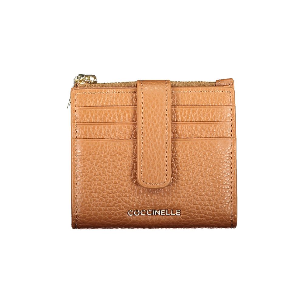 Coccinelle Brown Leather Metallic Soft Wallet