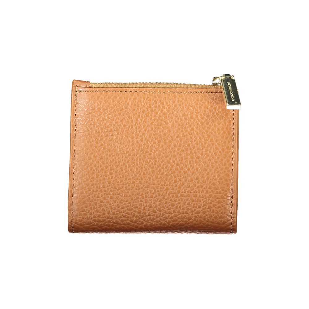 Coccinelle Brown Leather Metallic Soft Wallet