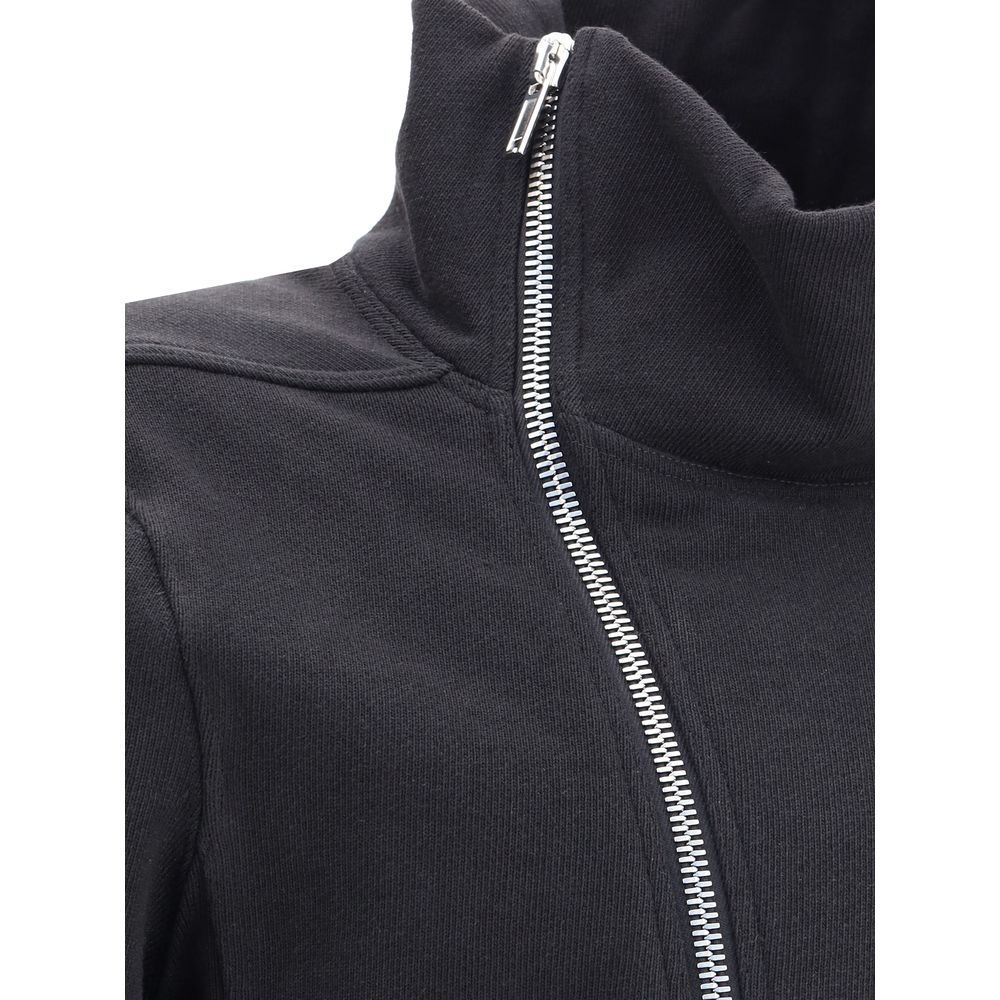 Black Cotton Full-Length Jacket