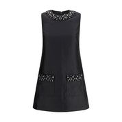 Taffeta embellished trim short Dress