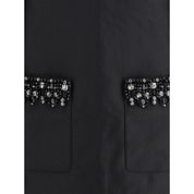 Taffeta embellished trim short Dress