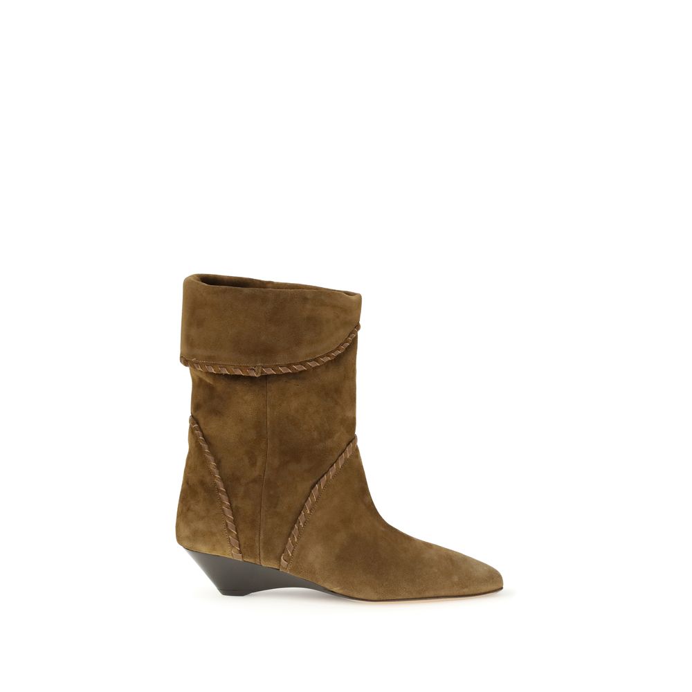Brown Calf Leather Flat Boots - Isabel Marant