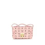 Handbag in printed faux leather