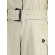 Ellingham fit-and-flare long gabardine Trench Coat