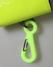 Yellow Green Bifold DG Logo Neck Strap Cardholder Wallet