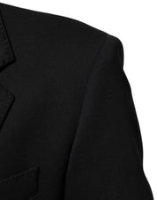 Dark Blue Cotton Men Jacket Coat Blazer Suit