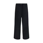 Black Nylon Casual Pants