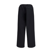 Black Nylon Casual Pants