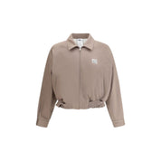 Bicolor Cotton Full-Length Jacket