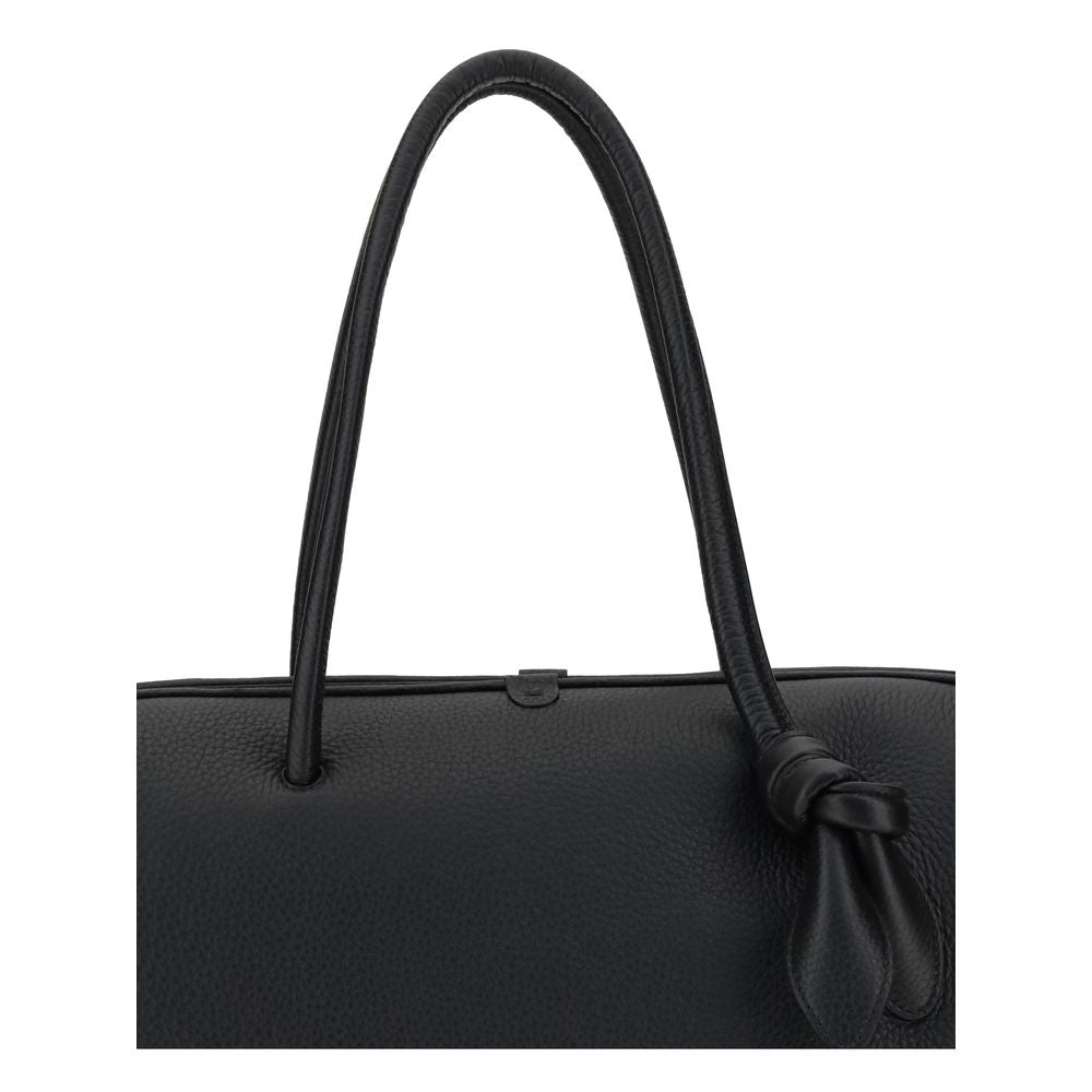 Jacquemus Black Calf Leather Travel Bag