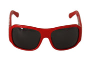 DG4027 Red Crystal Black Lens Shades Sunglasses