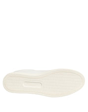 Dolce & Gabbana White Leather Rose Embroidery Low-Top Sneakers