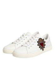 Dolce & Gabbana White Calf Leather Low top sneakers