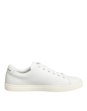Dolce & Gabbana White Calf Leather Low top sneakers
