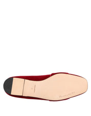 Dolce & Gabbana Red Velvet Loafers Flats