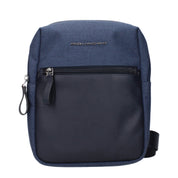 Blue Fabric Crossbody Bag