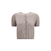 Beige Cashmere Cardigan