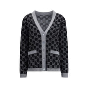 Black Wool Cardigan