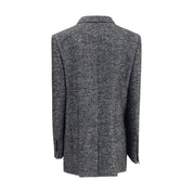 Gray Fleece Wool Blazer