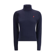 Blue Merino Wool Turtleneck