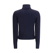 Blue Merino Wool Turtleneck