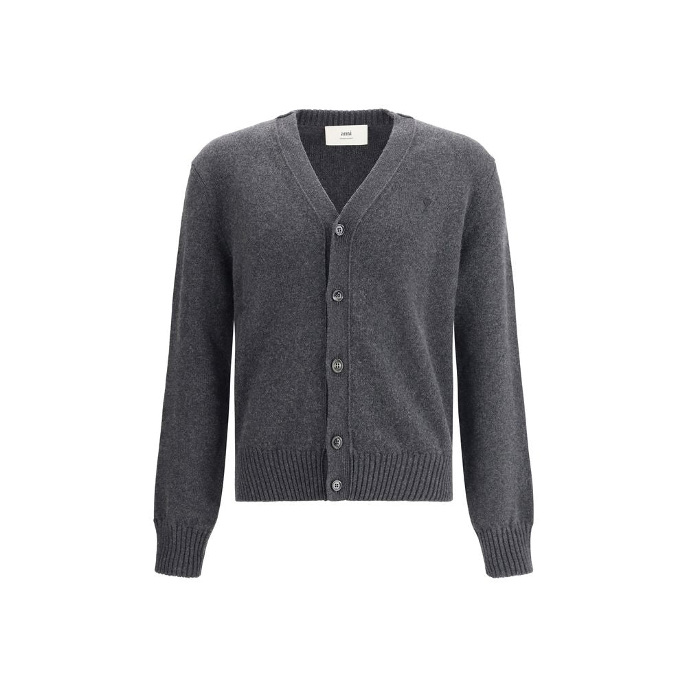 Gray Cashmere Cardigan