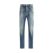 Blue Cotton Slim Fit Jeans