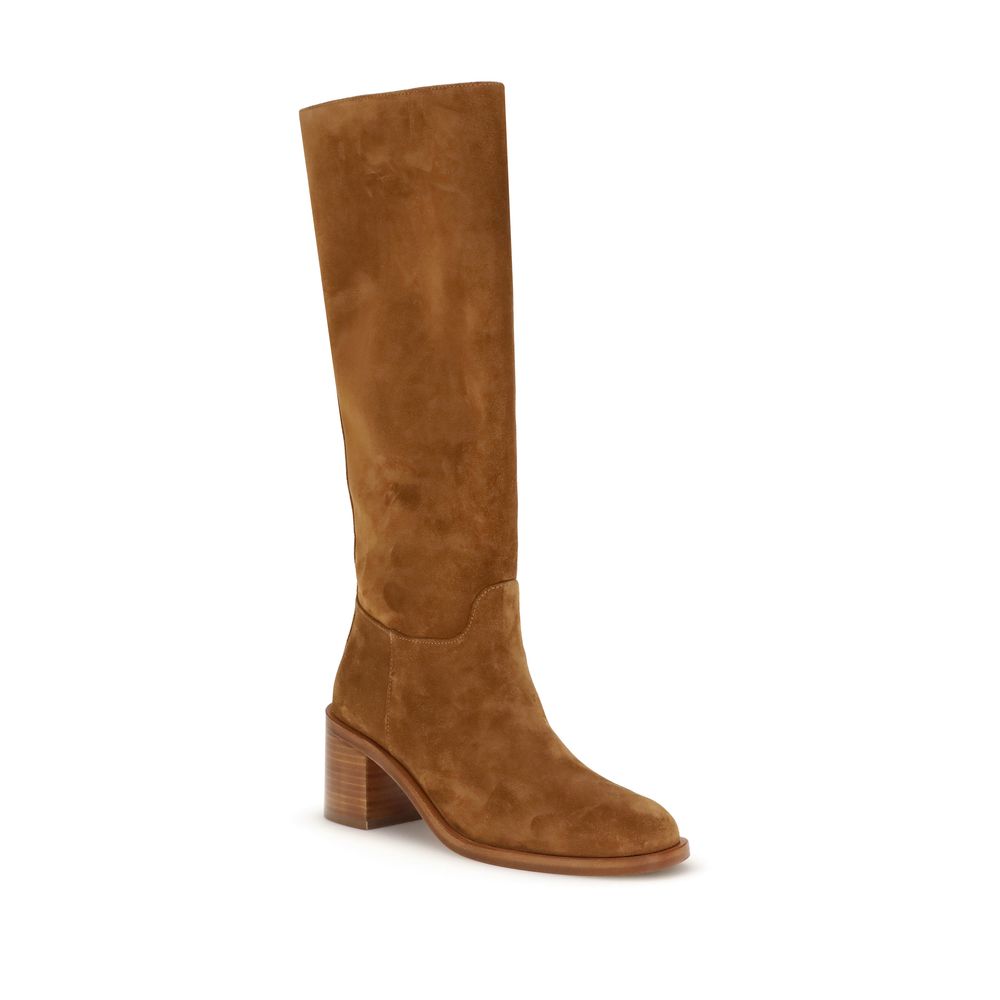 Brown Suede High Boots Knee-high Silhouette
