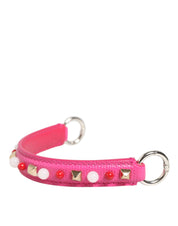 Dolce & Gabbana Pink Calf Leather Bag Handle