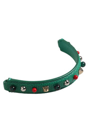 Dolce & Gabbana Green Calf Leather Bag Handle