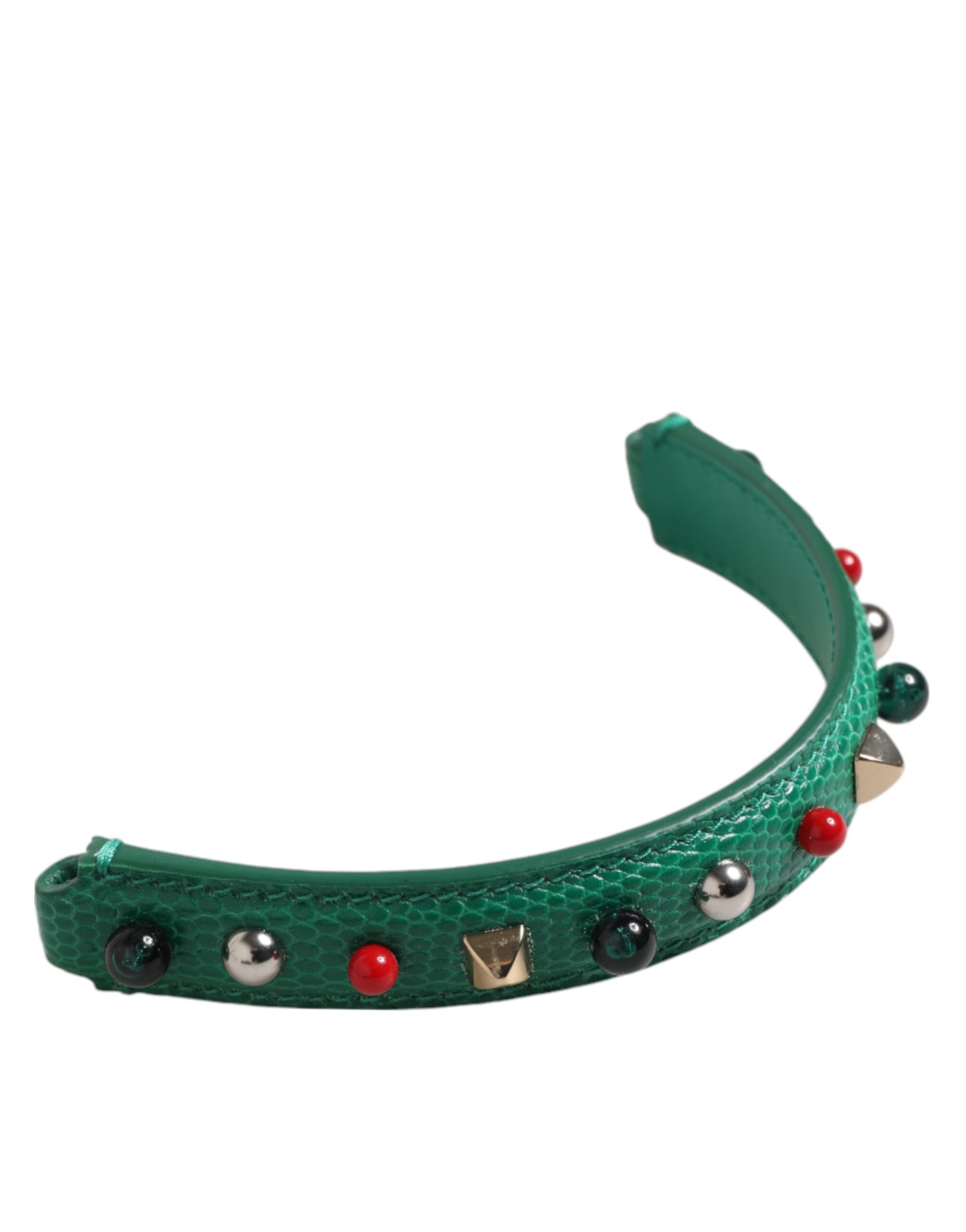 Dolce & Gabbana Green Calf Leather Bag Handle