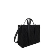 Black Polyester Shoulder Bag