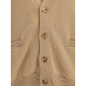 Beige Merino Wool Cardigan